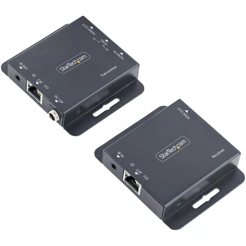StarTech.com extender HDMI 4K su cavo Ethernet CAT6/CAT5, extender video 4K 30Hz o 1080p 60Hz, HDMI su cavo Ethernet, kit trasmettitore e ricevitore HDMI, telecomando IR