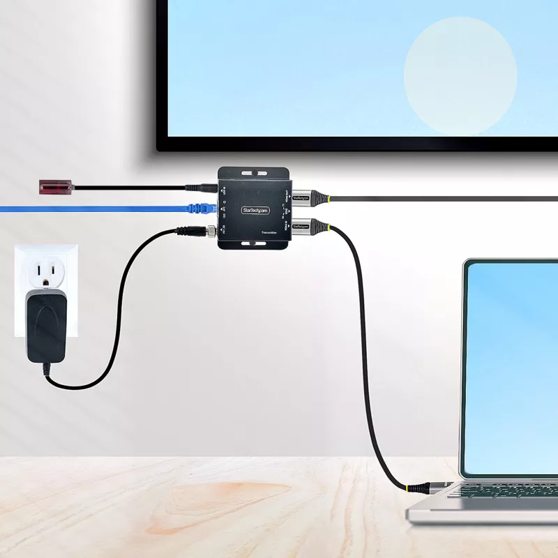 StarTech.com extender HDMI 4K su cavo Ethernet CAT6/CAT5, extender video 4K 30Hz o 1080p 60Hz, HDMI su cavo Ethernet, kit trasmettitore e ricevitore HDMI, telecomando IR