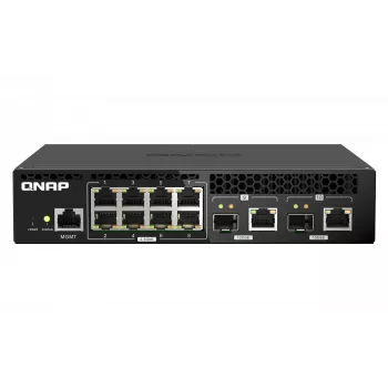 QNAP QSW-M2108R-2C switch di rete gestito L2 2.5G Ethernet (100/1000/2500) Power over Ethernet (PoE) nero