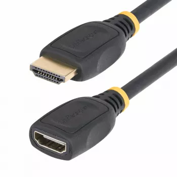 StarTech.com cavo prolunga HDMI 2.0 da 18 pollici (0,5 m), cavo port-saver HDMI High Speed, 4K 60Hz, cavo adattatore prolunga HDMI maschio su femmina, cavo prolunga HDMI, M/F