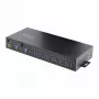 StarTech.com hub USB 5Gbps industriale a 16 porte con alimentatore, case in metallo, montabile, protezione ESD, alimentazione a morsetti, funzione di ricarica USB, switch dual-host – TAA