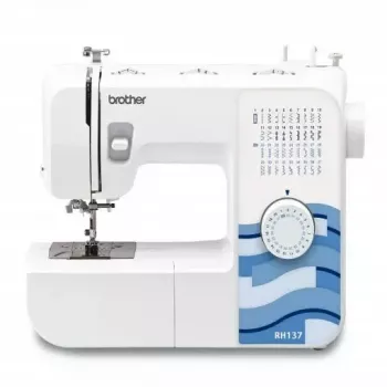 Macchina da cucire Brother RH137 — 37 punti, lunghezza punto 4 mm, larghezza punto 5 mm, facilmente trasportabile
