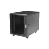 StarTech.com armadio rack 12U a 4 montanti, armadio dati 19 inch con chiusura per apparecchiature informatiche/AV/IT, rack per ufficio/rete domestica con ruote e guide di montaggio regolabili
