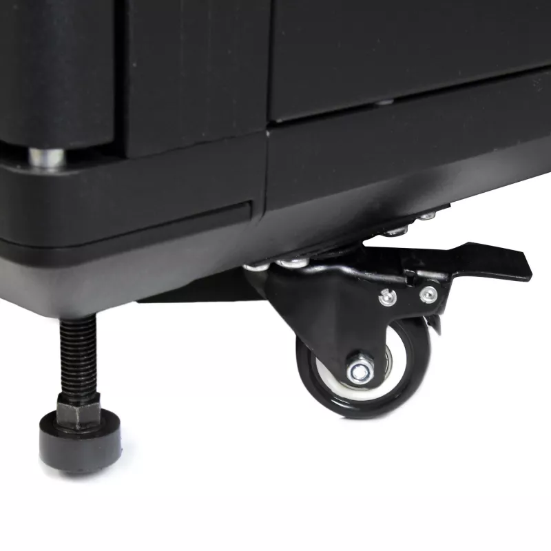 StarTech.com armadio rack 12U a 4 montanti, armadio dati 19 inch con chiusura per apparecchiature informatiche/AV/IT, rack per ufficio/rete domestica con ruote e guide di montaggio regolabili