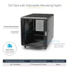 StarTech.com armadio rack 12U a 4 montanti, armadio dati 19 inch con chiusura per apparecchiature informatiche/AV/IT, rack per ufficio/rete domestica con ruote e guide di montaggio regolabili