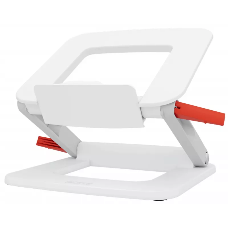 Leitz Ergo 64240001 supporto regolabile multi-angolo per laptop, pieghevole, 13-15 pollici (33-38,1 cm), bianco