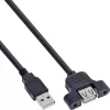 InLine Cavo adattatore USB 2.0 Type-A maschio / A femmina per staffa, 0,6 m