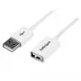 StarTech.com USBEXTPAA1MW cavo di prolunga USB 2.0, USB-A a USB-A, maschio/femmina, 1 m, bianco
