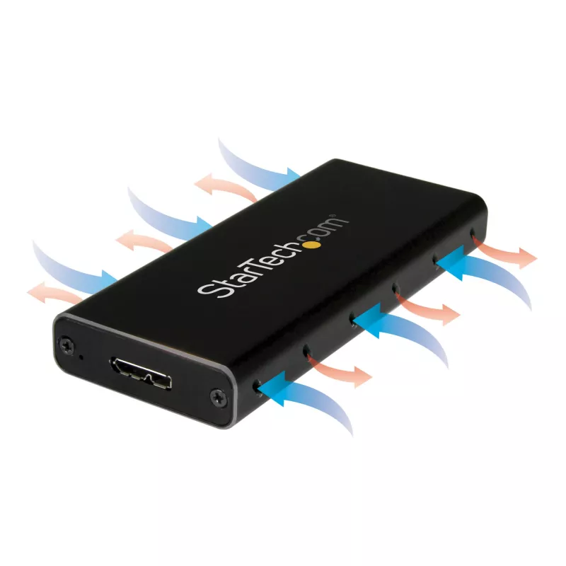 StarTech.com Case per SSD M.2 per SSD M.2 SATA - USB 3.1 (10 Gbit/s) con cavo USB-C