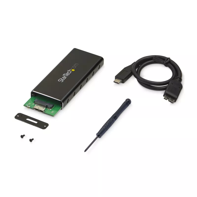 StarTech.com Case per SSD M.2 per SSD M.2 SATA - USB 3.1 (10 Gbit/s) con cavo USB-C