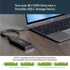 StarTech.com Case per SSD M.2 per SSD M.2 SATA - USB 3.1 (10 Gbit/s) con cavo USB-C