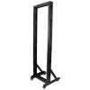 StarTech.com Rack server open-frame mobile 2 montanti 42U, rack di rete 19 pollici a due montanti con ruote, rack aperto mobile per apparecchiature AV/dati/media/IT, rack per computer per casa/ufficio - ruote incluse