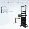 StarTech.com Rack server open-frame mobile 2 montanti 42U, rack di rete 19 pollici a due montanti con ruote, rack aperto mobile per apparecchiature AV/dati/media/IT, rack per computer per casa/ufficio - ruote incluse