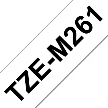 Brother TZE-M261 nastro per etichettatrice nero su bianco