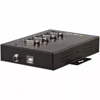 StarTech.com Hub seriale 4 porte USB su adattatore RS232/RS485/RS422 - Hub convertitore seriale USB 2.0 su DB9 industriale - Certificato IP30 - Hub seriale in metallo per montaggio su guida DIN - Protezione ESD 15kV