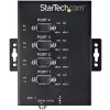 StarTech.com Hub seriale 4 porte USB su adattatore RS232/RS485/RS422 - Hub convertitore seriale USB 2.0 su DB9 industriale - Certificato IP30 - Hub seriale in metallo per montaggio su guida DIN - Protezione ESD 15kV