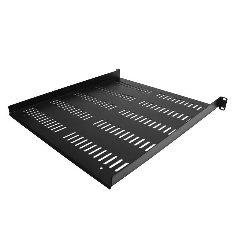StarTech.com SHELF-1U-20-FIXED-V ripiano ventilato 1U per rack server, 19", a sbalzo, montaggio frontale, portata 25 kg, profondità 20" (50 cm), nero