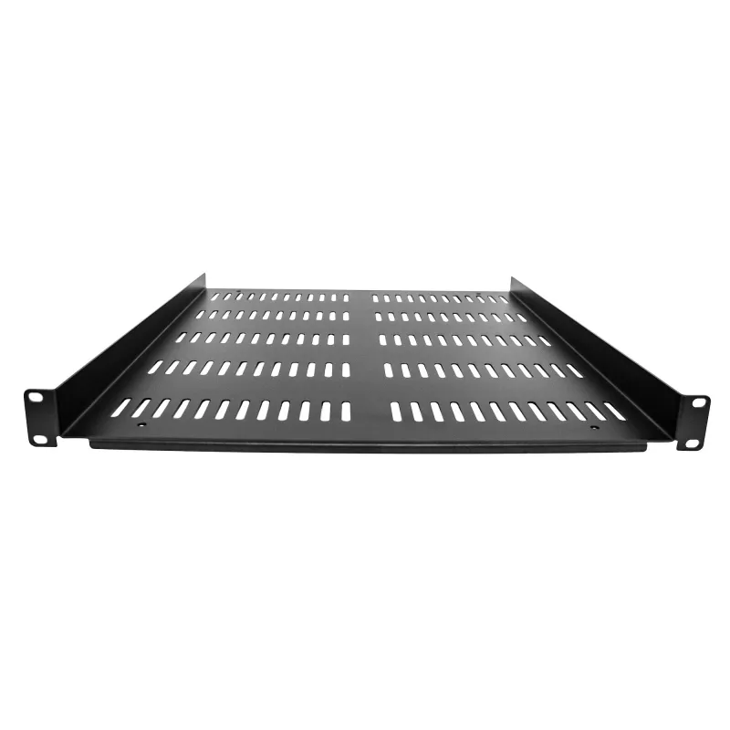 StarTech.com SHELF-1U-20-FIXED-V ripiano ventilato 1U per rack server, 19", a sbalzo, montaggio frontale, portata 25 kg, profondità 20" (50 cm), nero