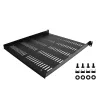 StarTech.com SHELF-1U-20-FIXED-V ripiano ventilato 1U per rack server, 19", a sbalzo, montaggio frontale, portata 25 kg, profondità 20" (50 cm), nero