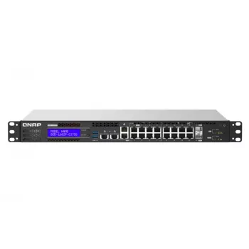 QNAP QGD-1602P Switch managed L2 Gigabit Ethernet (10/100/1000) Power over Ethernet (PoE) 1U nero, grigio