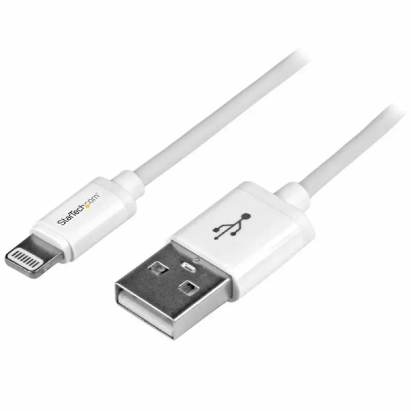 StarTech.com Cavo USB su Lightning 1 m – Cavo di ricarica per iPhone/iPad/iPod – Cavo Lightning su USB con ricarica rapida – Certificato Apple MFi – bianco