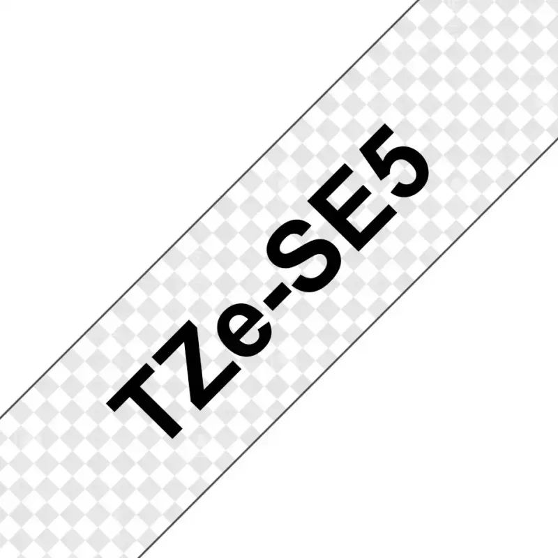 Nastro per etichettatrice Brother TZE-SE5 — 24 mm x 8 m, nero su bianco
