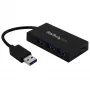 StarTech.com hub USB 3.0 4 porte - hub USB Type-A con 1x USB-C e 3x USB-A (SuperSpeed 5 Gbit/s) - alimentazione bus USB - hub adattatore USB 3.1 Gen 1 - hub USB portatile/per laptop