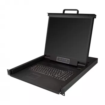StarTech.com Console KVM rackmount – KVM VGA single-port con monitor LCD 19 inch per armadio server – Cassetto KVM LCD universale 1HE completo di cavi e hardware – Supporto USB – 50.000 MTBF