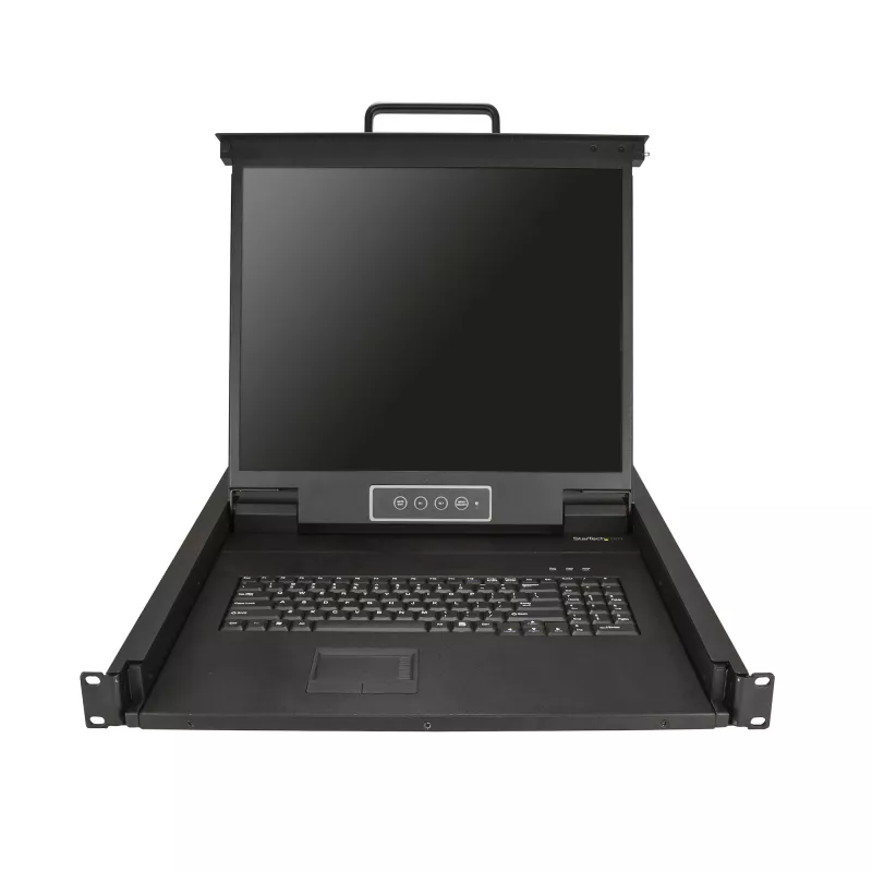 StarTech.com Console KVM rackmount – KVM VGA single-port con monitor LCD 19 inch per armadio server – Cassetto KVM LCD universale 1HE completo di cavi e hardware – Supporto USB – 50.000 MTBF