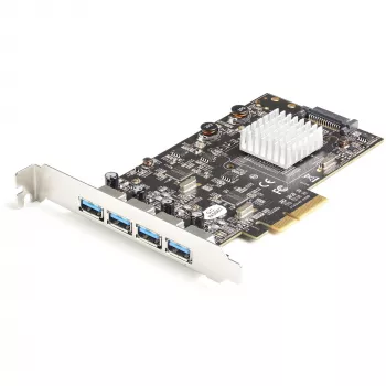 StarTech.com scheda USB PCIe 4 porte - 10 Gbit/s USB 3.1/3.2 Gen 2 Type-A scheda di espansione PCI Express con 2 controller - 4x USB-A - scheda adattatore aggiuntiva USB PCIe - Windows/Mac/Linux