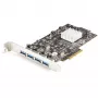 StarTech.com scheda USB PCIe 4 porte - 10 Gbit/s USB 3.1/3.2 Gen 2 Type-A scheda di espansione PCI Express con 2 controller - 4x USB-A - scheda adattatore aggiuntiva USB PCIe - Windows/Mac/Linux