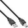 Cavo USB 2.0 tipo A connettore maschio / B connettore maschio nero 0,5m InLine 34550X