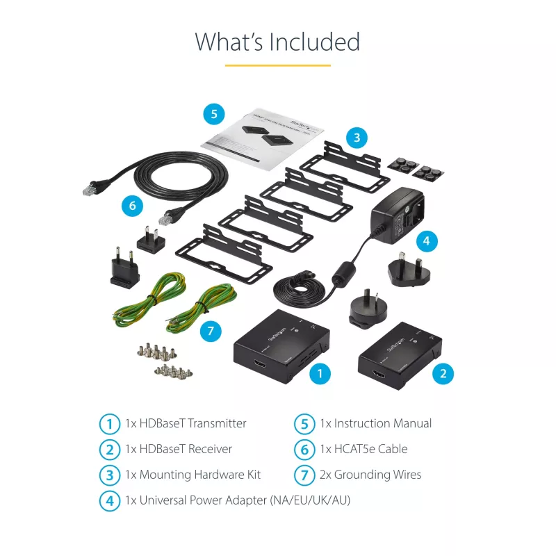 StarTech.com extender HDMI su CAT5e HDBaseT - alimentazione tramite cavo - Ultra HD 4K - TAA