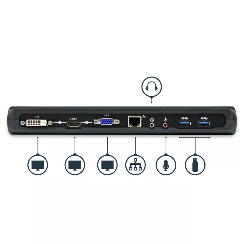StarTech.com docking station USB 3.0 dual monitor con HDMI e DVI/VGA