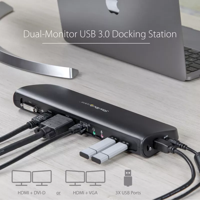 StarTech.com docking station USB 3.0 dual monitor con HDMI e DVI/VGA