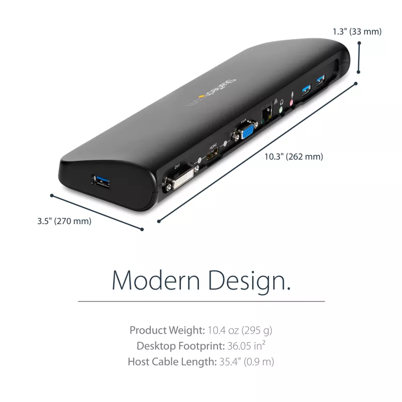 StarTech.com docking station USB 3.0 dual monitor con HDMI e DVI/VGA