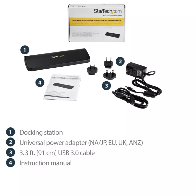 StarTech.com docking station USB 3.0 dual monitor con HDMI e DVI/VGA