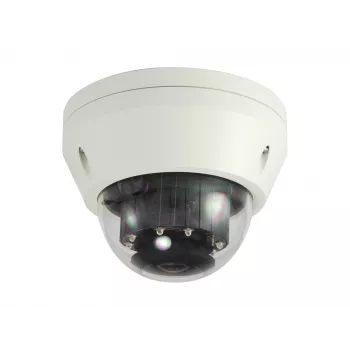 LevelOne FCS-3306 HUBBLE telecamera di rete IP a cupola, 3 MP, H.265, PoE, IR, interno/esterno, antivandalo, IP68, bianca