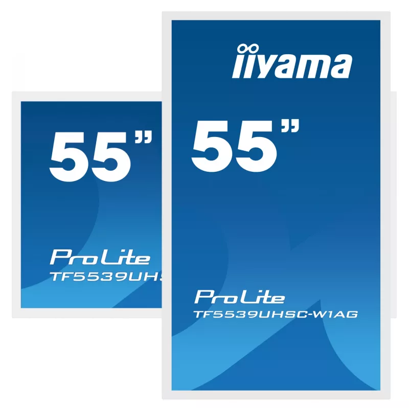 Display signage iiyama TF5539UHSC-W1AG 139,7 cm (55 inch) LED 500 cd/m² 4K Ultra HD bianco touchscreen 24/7
