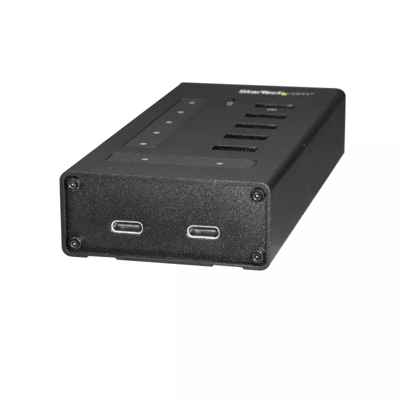 StarTech.com HB30C5A2CST hub USB 3.0 a 7 porte, da USB-C a 5x USB-A e 2x USB-C, porta di ricarica rapida, industriale, in metallo