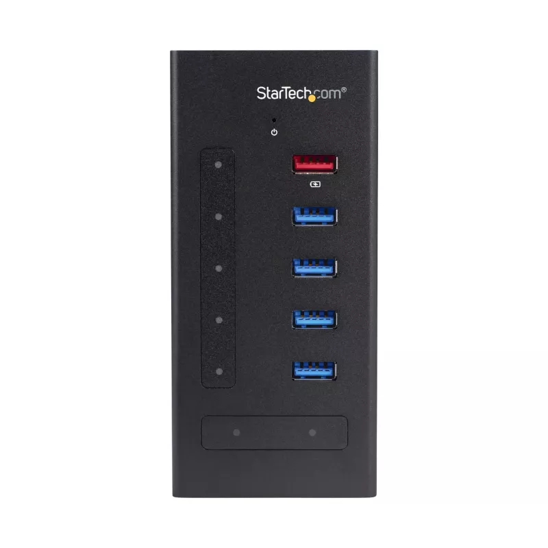 StarTech.com HB30C5A2CST hub USB 3.0 a 7 porte, da USB-C a 5x USB-A e 2x USB-C, porta di ricarica rapida, industriale, in metallo