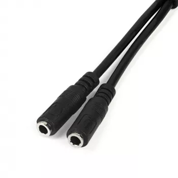 StarTech.com adattatore per cuffie con connettori separati cuffie/microfono – 3,5 mm a 4 poli a 2x 3,5 mm a 3 poli connettore maschio/femmina