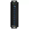 StarTech.com hub USB 3.0 a 10 porte con alimentatore - hub USB-A industriale in metallo con protezione ESD e da sovratensione 350 W – montaggio su guida DIN/parete/tavolo – hub High-Speed USB 3.2 Gen 1 (5 Gbit/s)