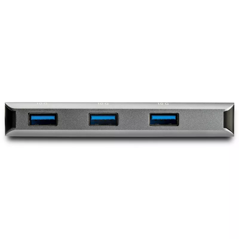 StarTech.com HB31C3ASDMB hub USB-C a 3 porte con lettore di schede SD, 3x USB-A, 10 Gbps, USB 3.1, alimentato da bus, cavo da 25 cm, compatibile con Thunderbolt 3