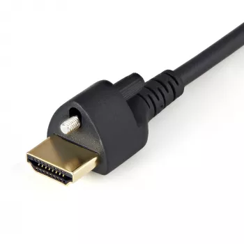 StarTech.com cavo HDMI da 6ft (2 m) con vite di sicurezza – 4K 60Hz HDR – cavo monitor HDMI 2.0 High-Speed con connettore a vite di sicurezza per una connessione sicura – cavo HDMI con Ethernet – M/M