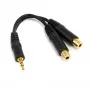 StarTech.com cavo splitter stereo da 15 cm – connettore maschio 3,5 mm a 2x connettore femmina 3,5 mm