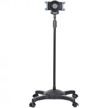 StarTech.com supporto mobile per tablet con ruote bloccabili – carrello regolabile in altezza – supporto universale mobile da pavimento per tablet da 7 a 11 pollici, supporto portatile per tablet con supporto rimovibile
