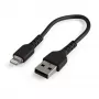 StarTech.com cavo USB-A a Lightning nero resistente da 15 cm – cavo di rete di ricarica/sincronizzazione USB Type-A a Lightning in fibra aramidica robusto – certificato Apple MFi per iPad/iPhone 12