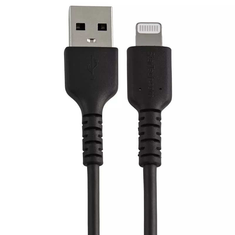 StarTech.com cavo USB-A a Lightning nero resistente da 15 cm – cavo di rete di ricarica/sincronizzazione USB Type-A a Lightning in fibra aramidica robusto – certificato Apple MFi per iPad/iPhone 12