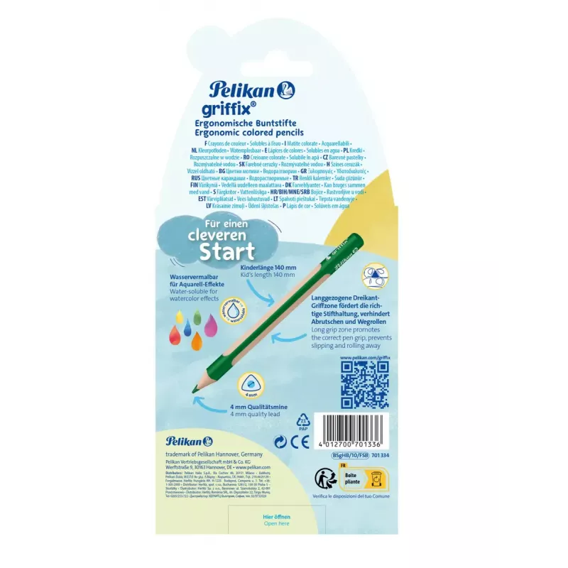 Pelikan griffix mix di matite colorate e a grafite (10 pz.)